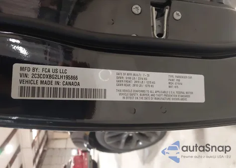 2020 Dodge Charger Sxt Rwd from USA, damaged, VIN 2C3CDXBG2LH195866